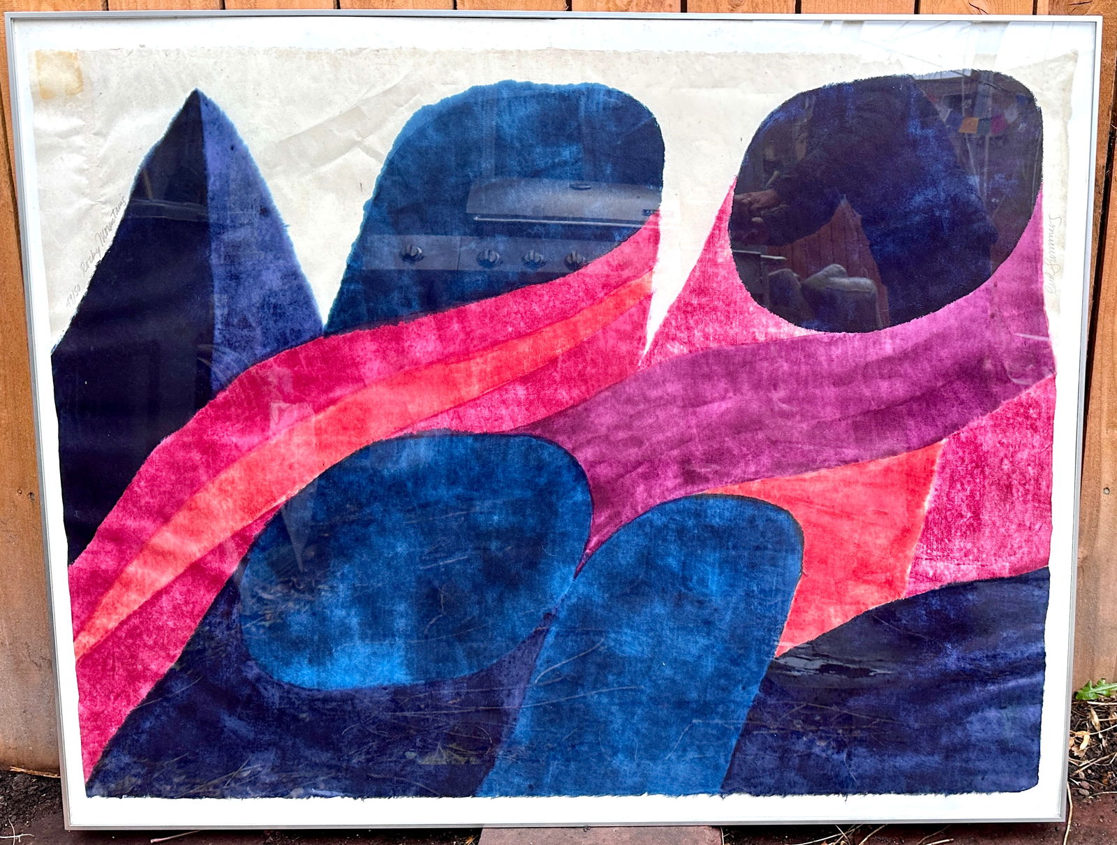 1970s Large 51" Original Signed Carol Summers "Rocky Mountains" Woodcut Print - 7