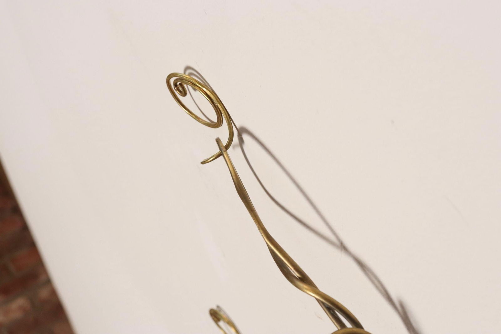 Set of Three Brutalist Brass Decorative Serving Pieces - Ladle, Spoon, and Fork - 14