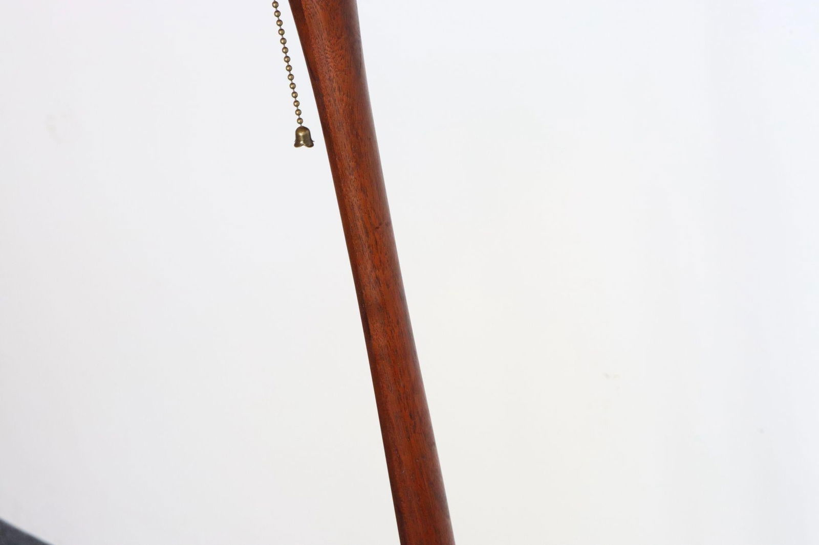 Vintage Scandinavian Sculptural Solid Teak and Brass Floor Lamp - 7