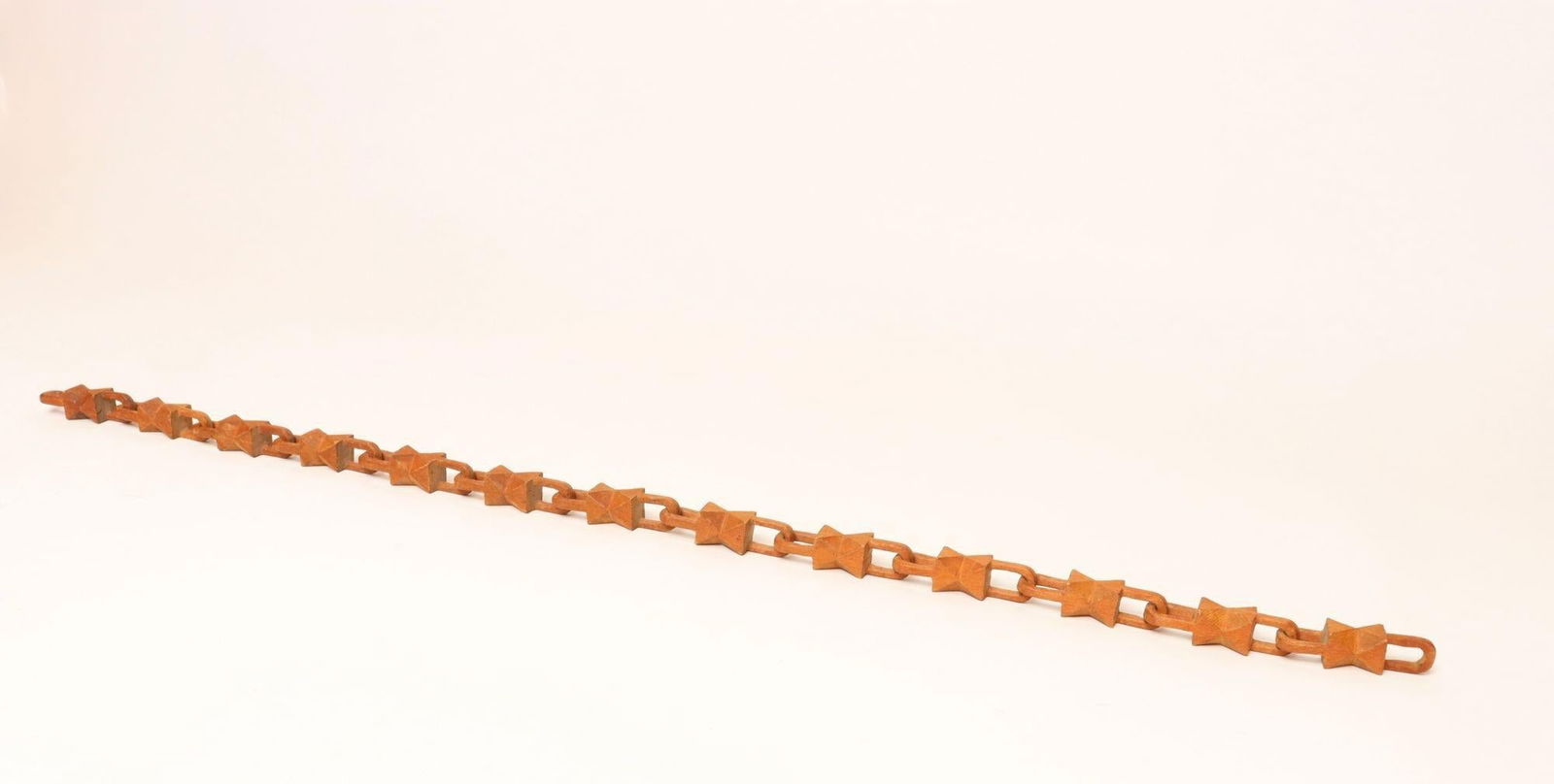 Vintage Folk Art Hand-Carved Bow Tie Whimsy Chain - 5