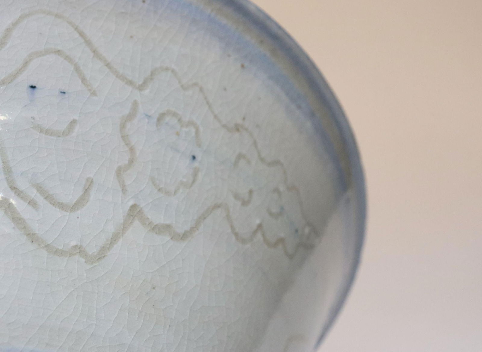 Vintage Incised Studio Pottery Compote Vase With Shell Motif by Deanna Nichols - 10