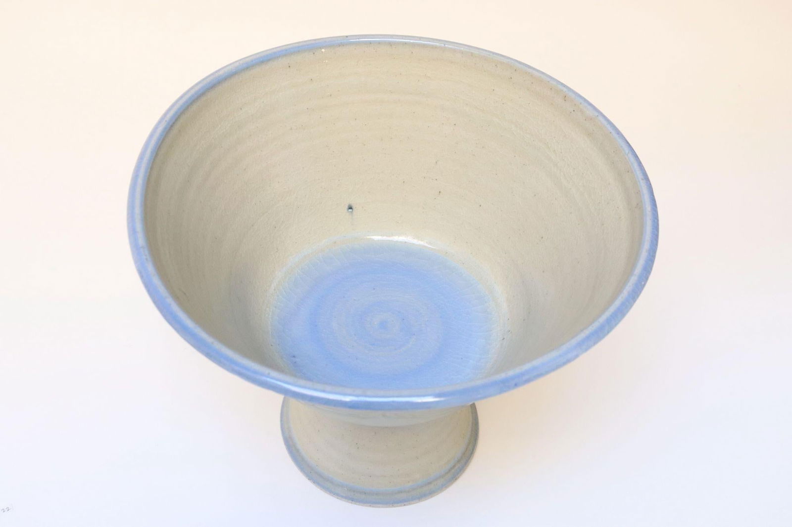 Vintage Incised Studio Pottery Compote Vase With Shell Motif by Deanna Nichols - 5