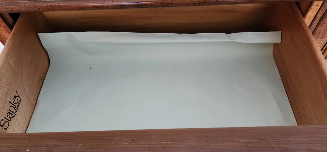 1970s Stanley Furniture Spanish Mediterranean Carved Oak Dresser Set - A Pair - 4