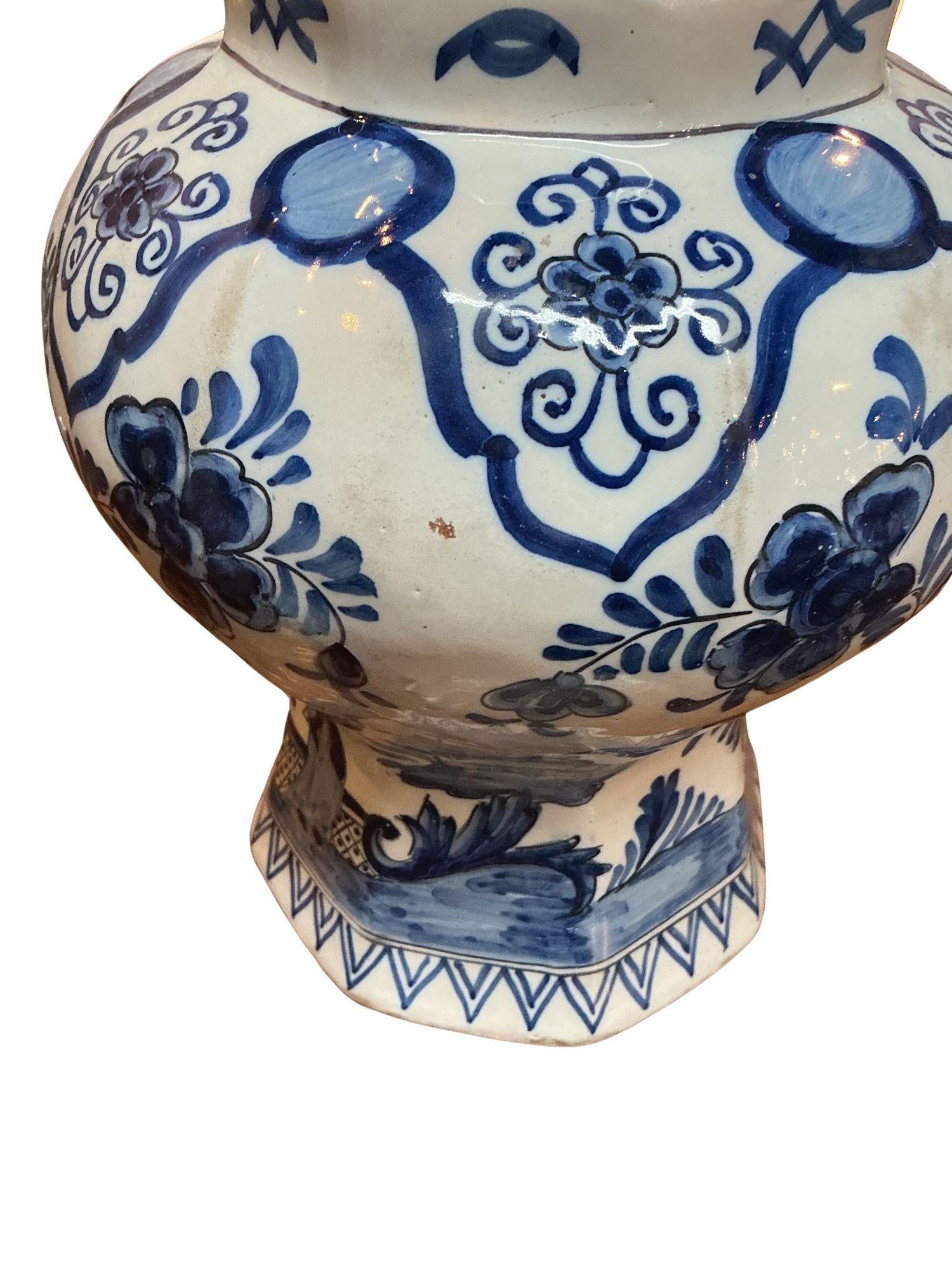 18th Century Johannes Van Duijn Dutch Ceramic Vase - 11