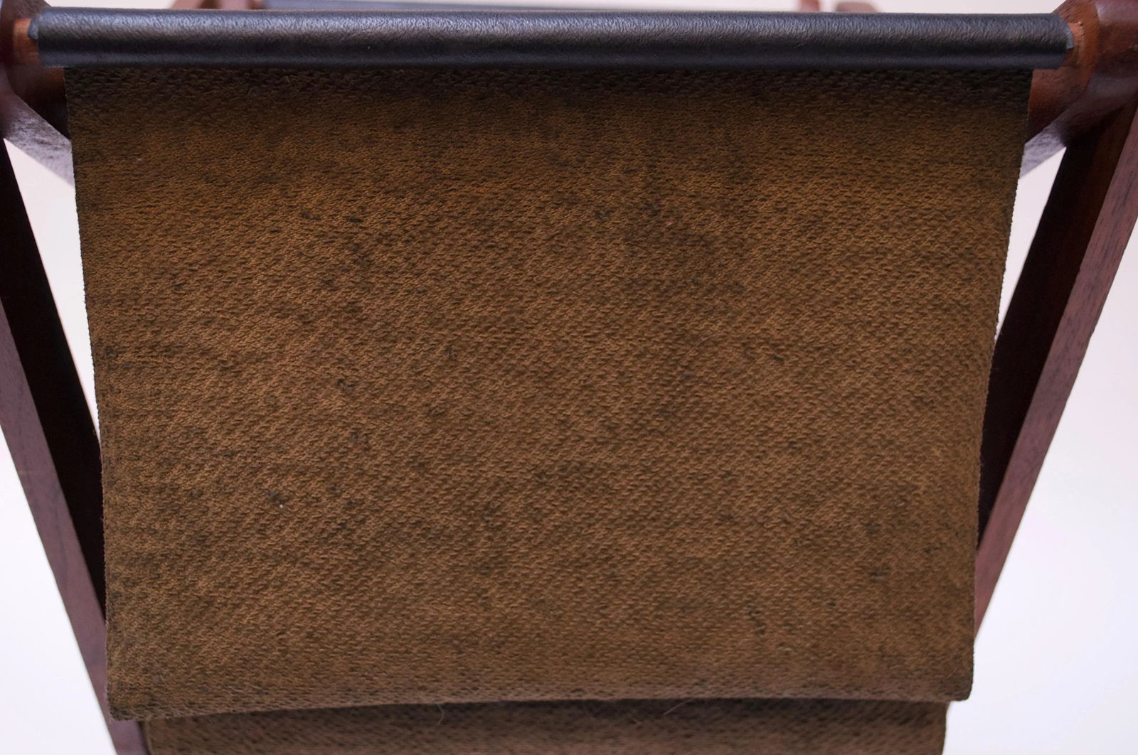 Henry P. Glass Walnut and Naugahyde Magazine Rack - 4