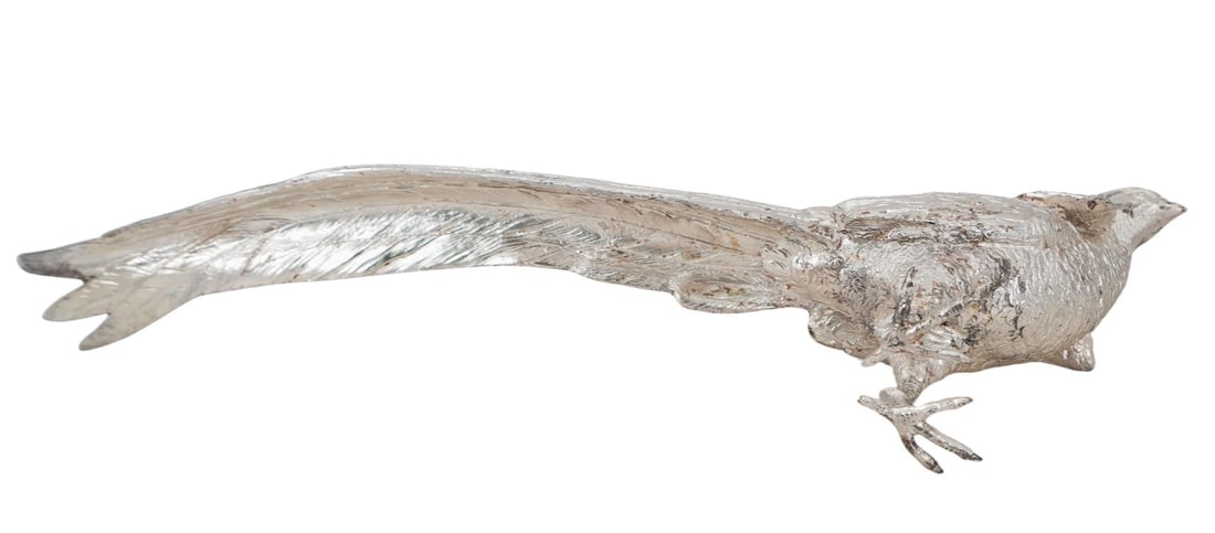 Pair of Silver Plated Pheasants - 10