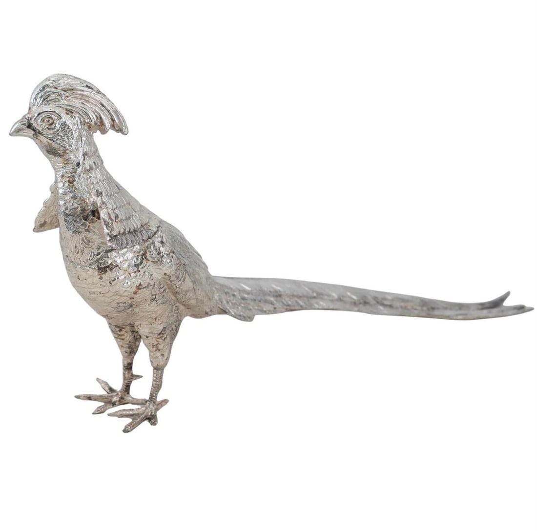 Pair of Silver Plated Pheasants - 3