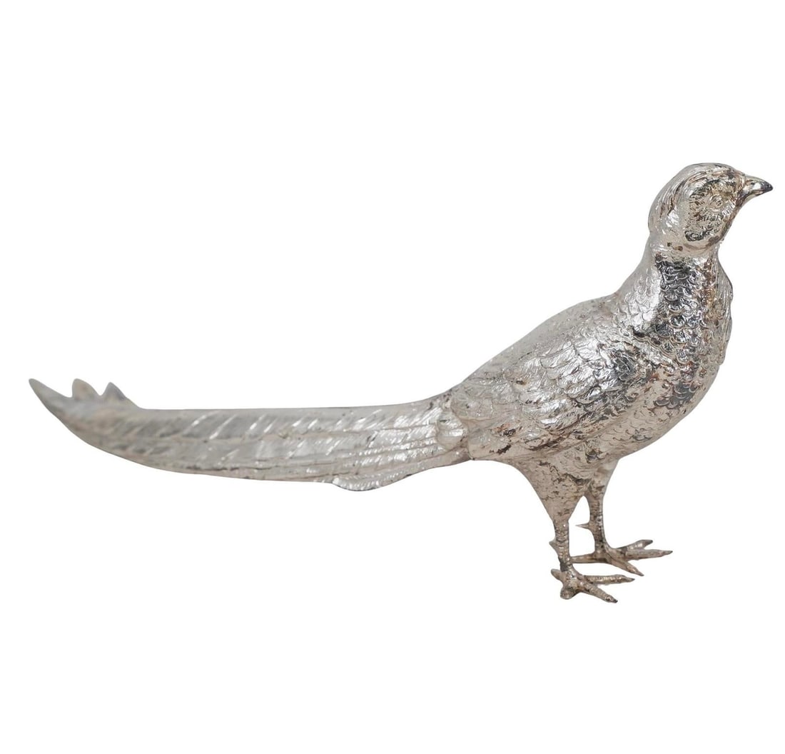 Pair of Silver Plated Pheasants - 4