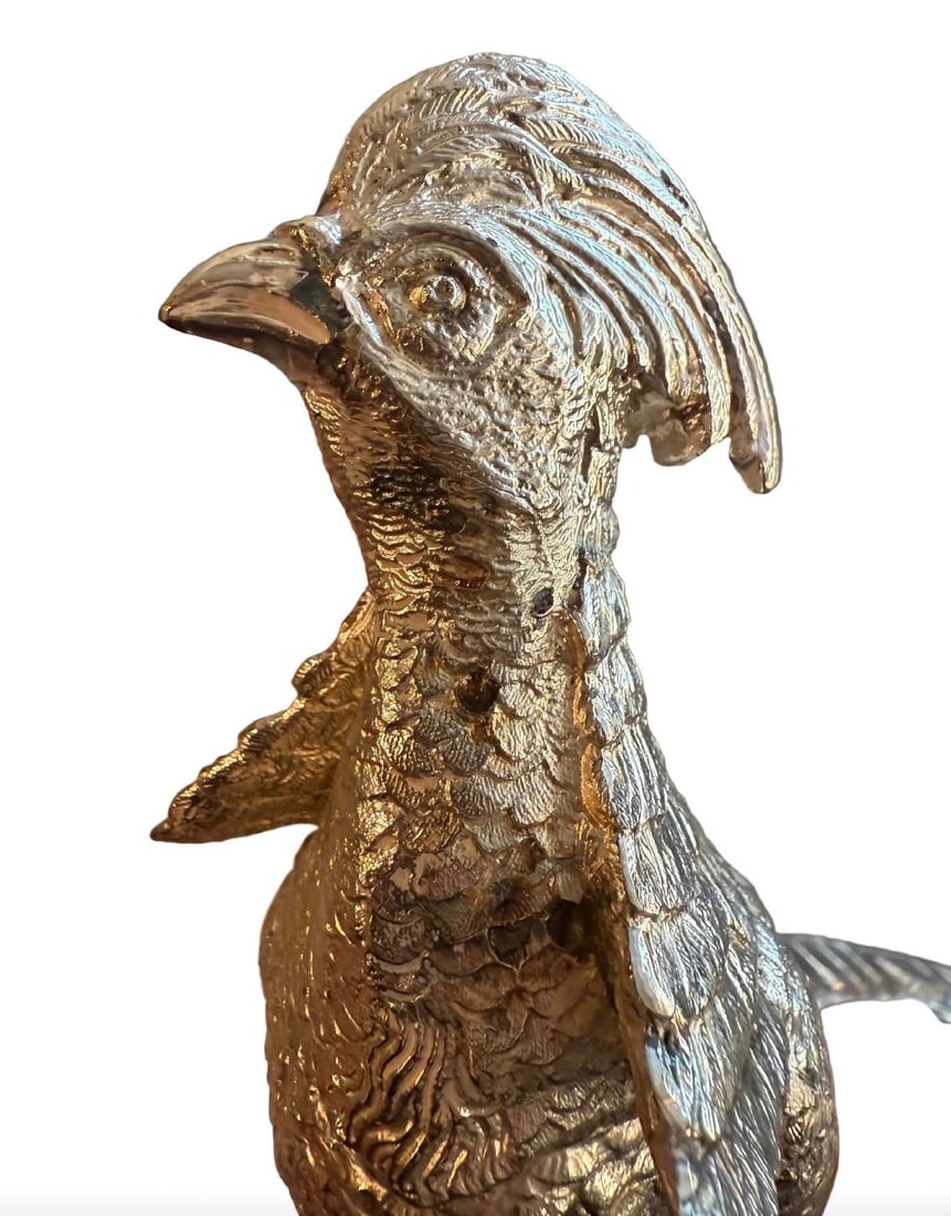 Pair of Silver Plated Pheasants - 5