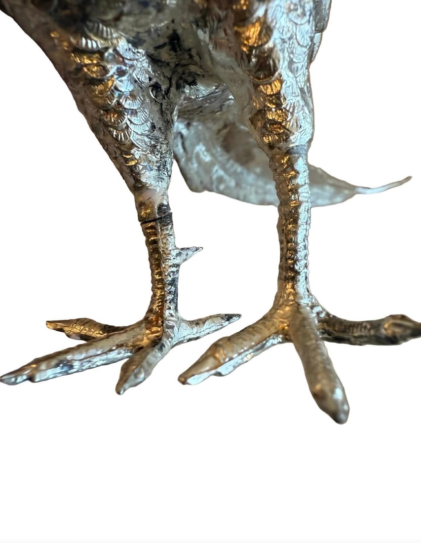 Pair of Silver Plated Pheasants - 7