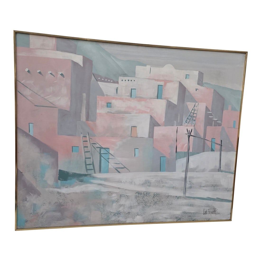 Large Santa Fe Style Painting by Lee Reynolds