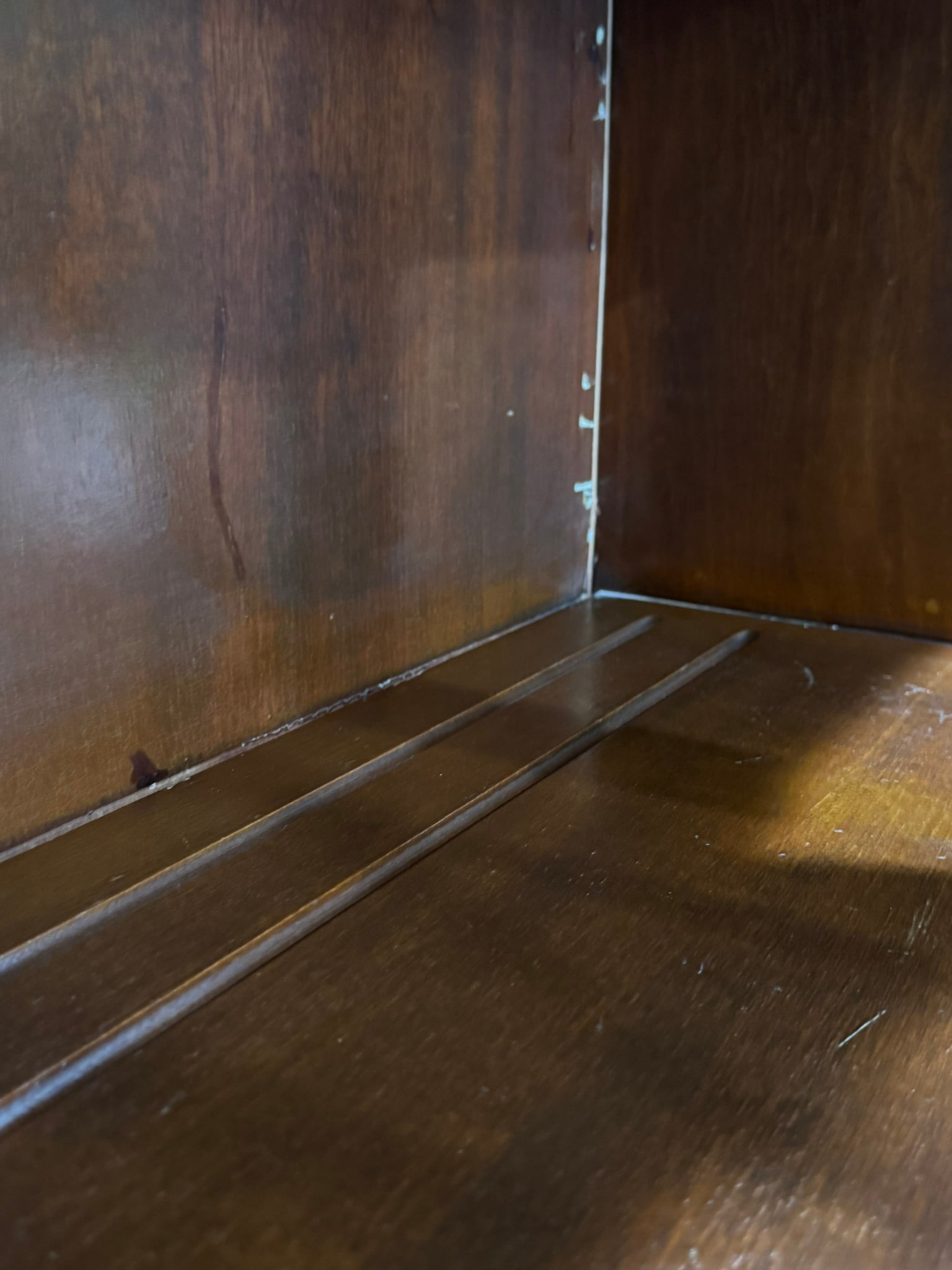 Mid-Century Brickwede Mahogany China Cabinet | Glass Curio Display Hutch | Vintage Solid Wood - 8