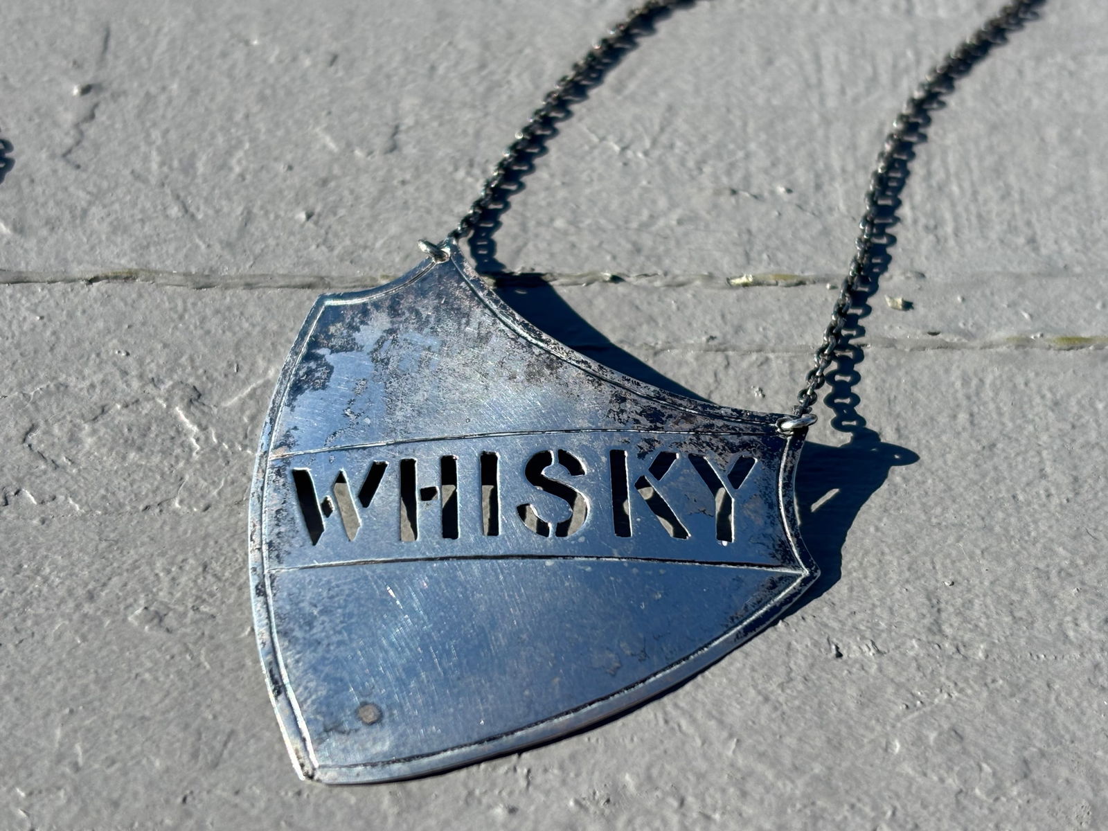 Late 19th C. Trio of Sterling Silver Liquor / Wine Decanter Plaques - 4