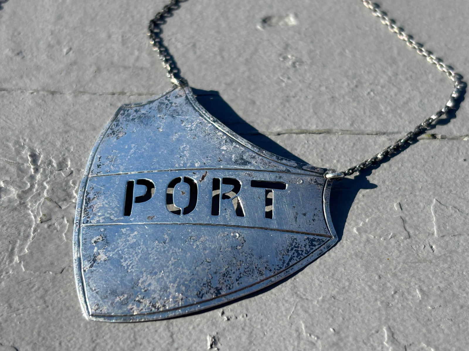 Late 19th C. Trio of Sterling Silver Liquor / Wine Decanter Plaques - 5