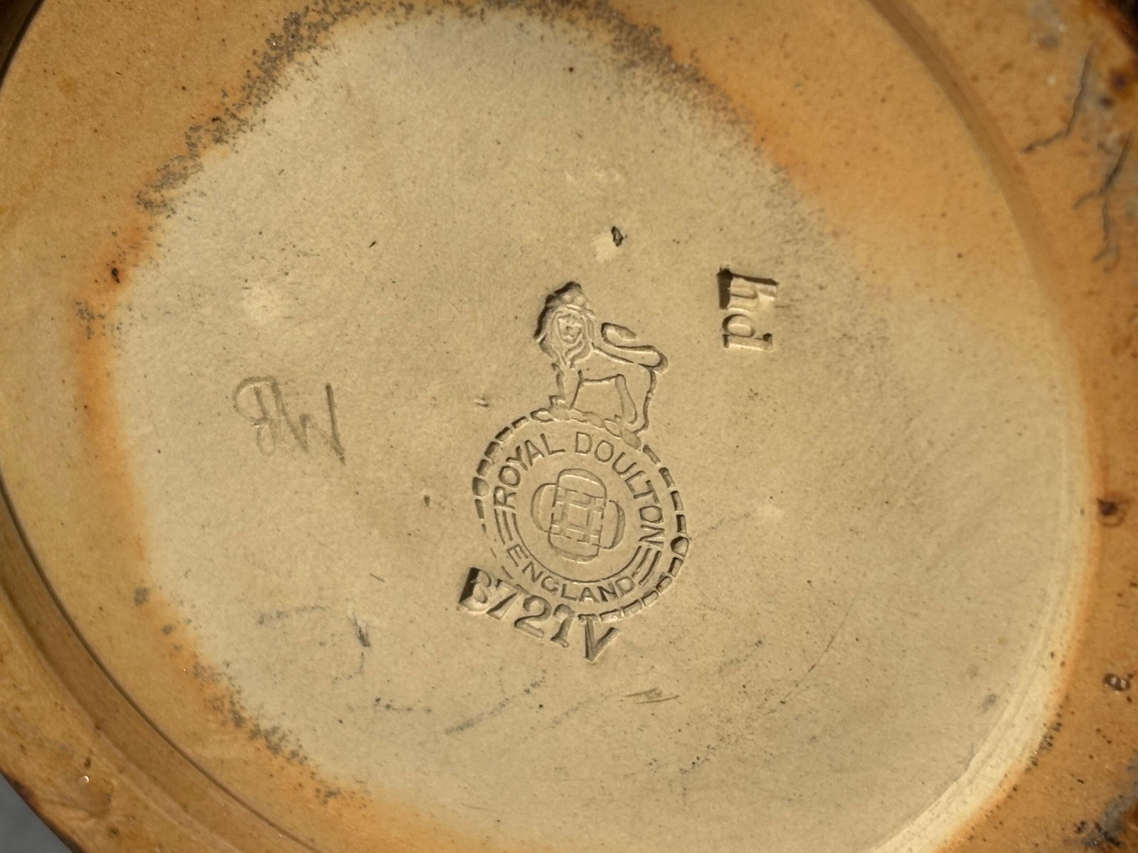 Royal Doulton England - Late 19th C. Floral Relief Stoneware 10" Vase - 2