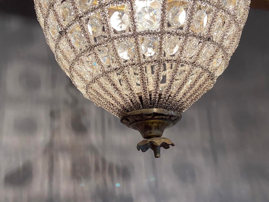 French Louis XVI Bronze Chandelier Lantern Late 20th C - 3