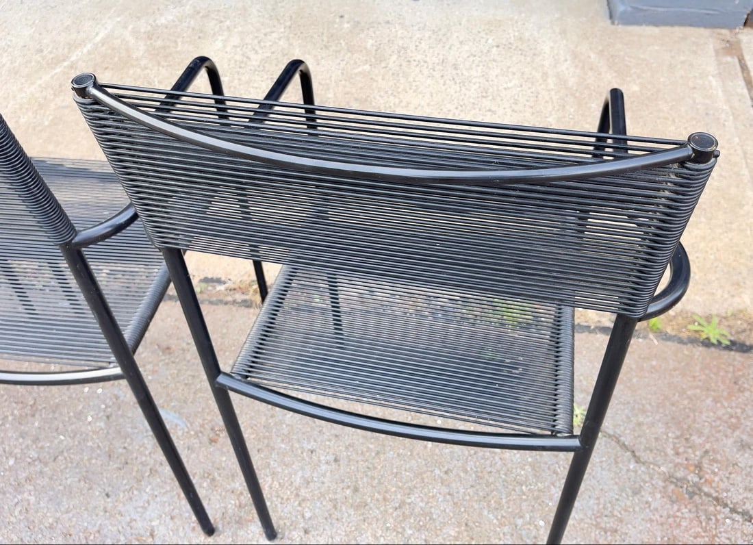 Vintage Italian Spaghetti Strap Armchairs Modèle 131 Attributed to Giandomenico Belotti for - 15