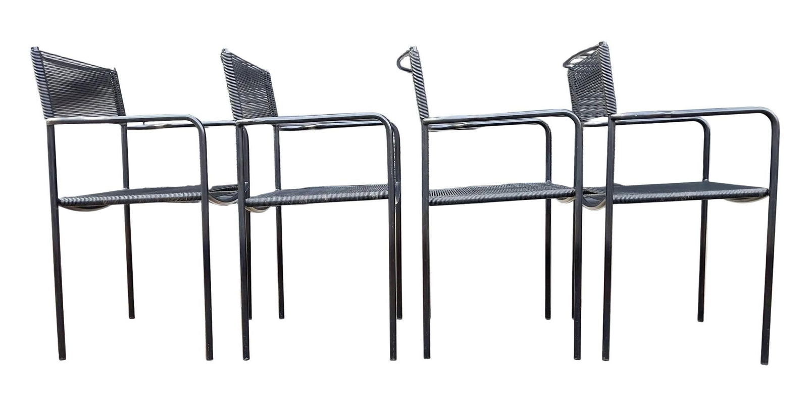 Vintage Italian Spaghetti Strap Armchairs Modèle 131 Attributed to Giandomenico Belotti for - 2