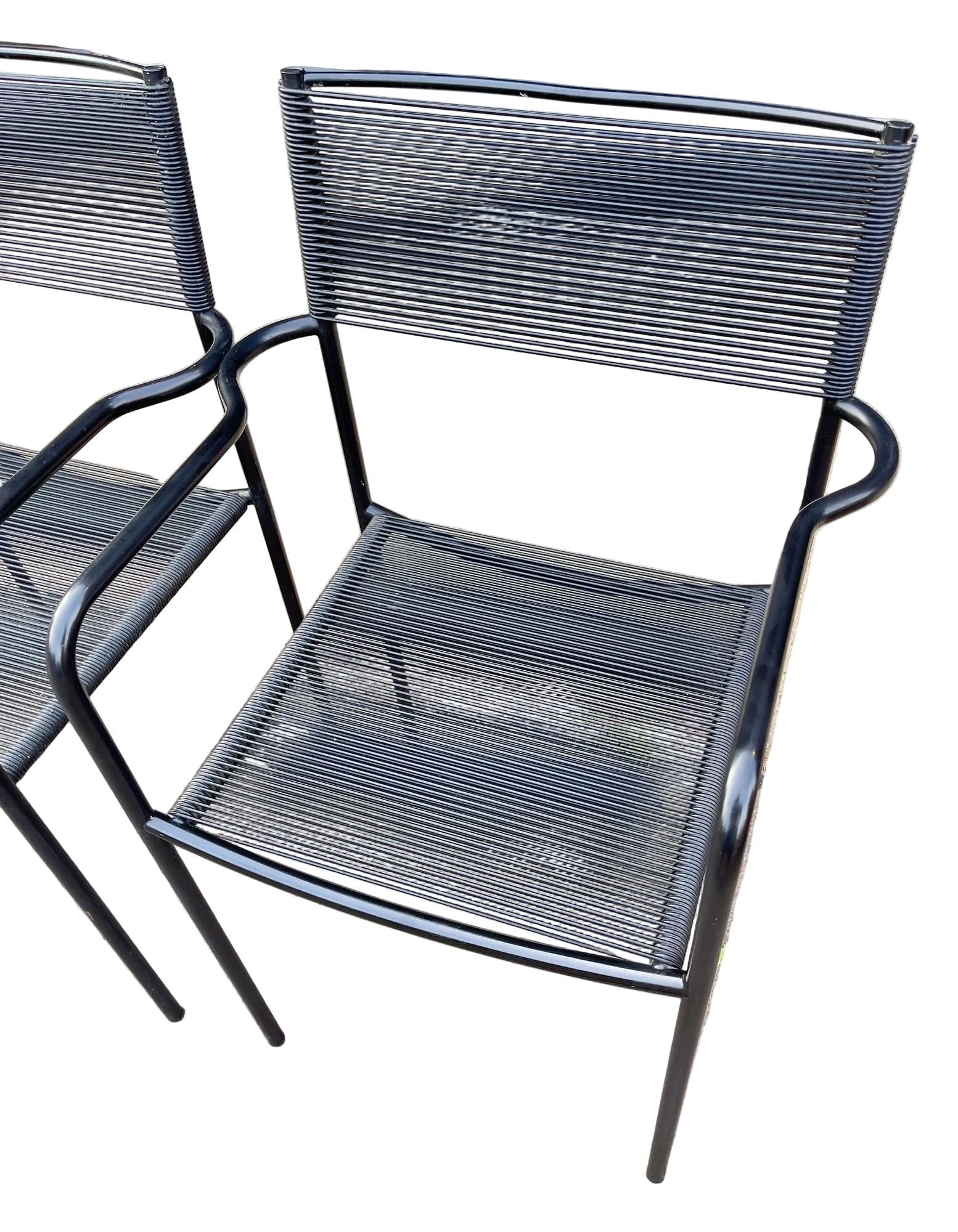 Vintage Italian Spaghetti Strap Armchairs Modèle 131 Attributed to Giandomenico Belotti for - 3