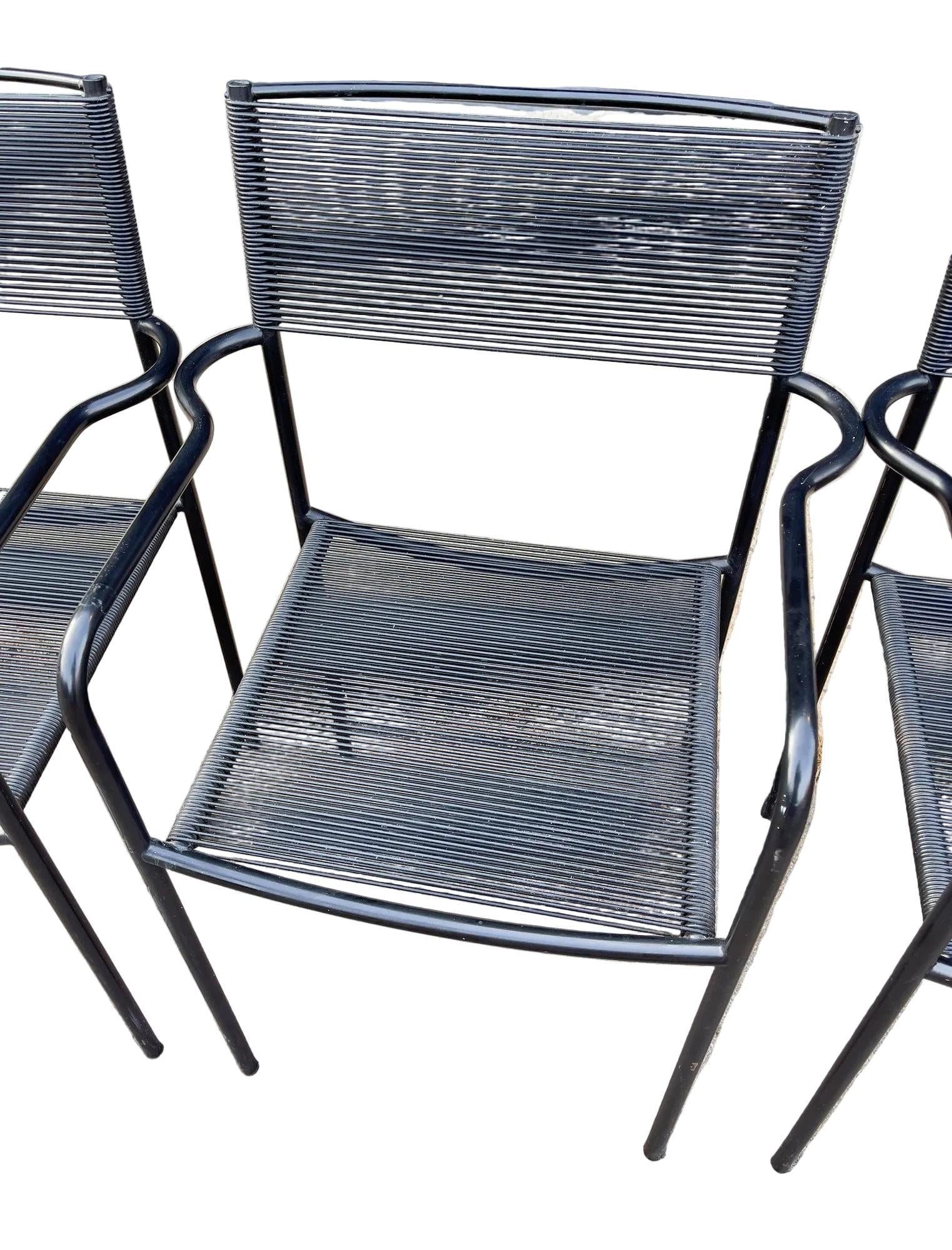 Vintage Italian Spaghetti Strap Armchairs Modèle 131 Attributed to Giandomenico Belotti for - 4