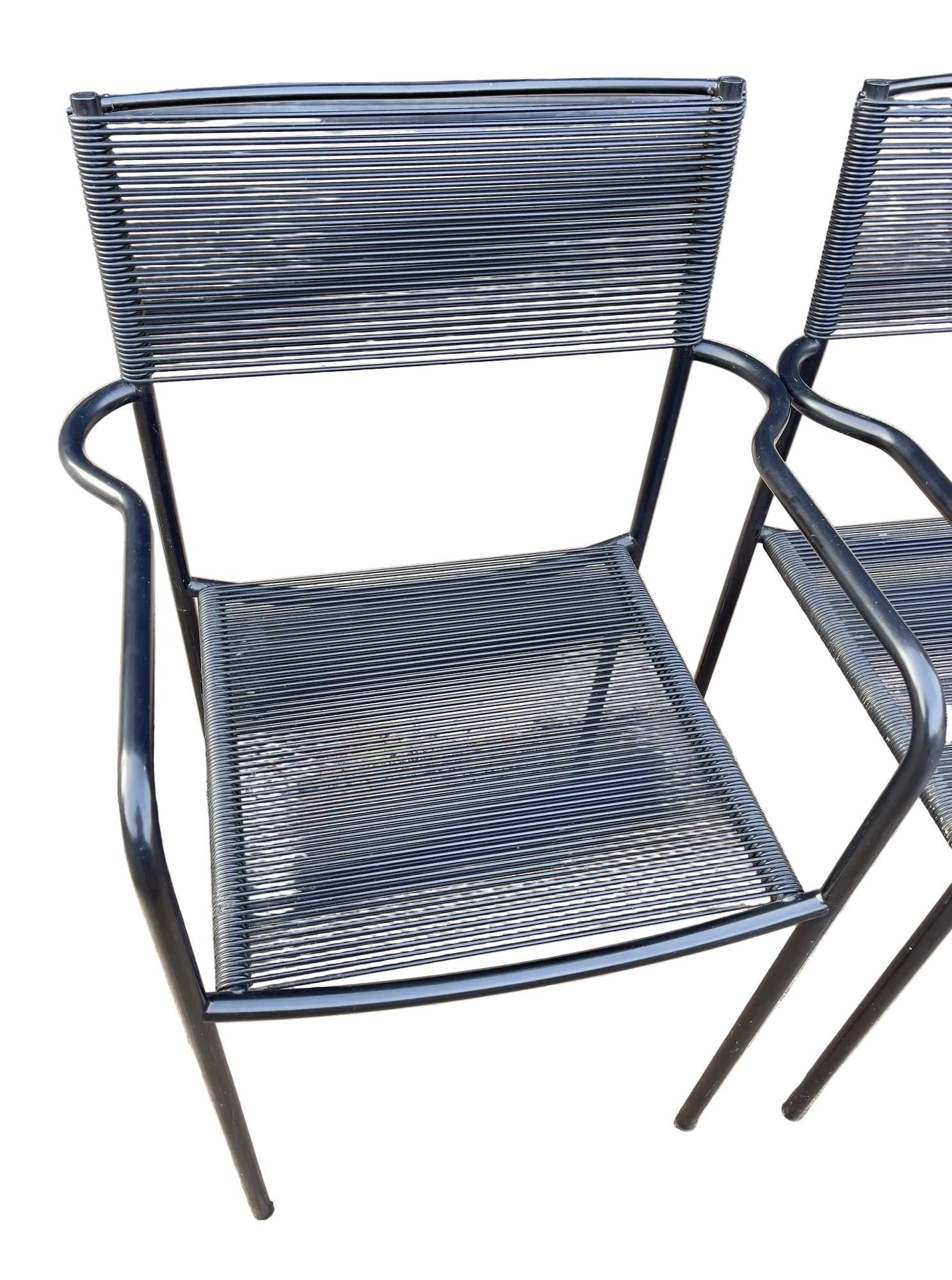 Vintage Italian Spaghetti Strap Armchairs Modèle 131 Attributed to Giandomenico Belotti for - 6