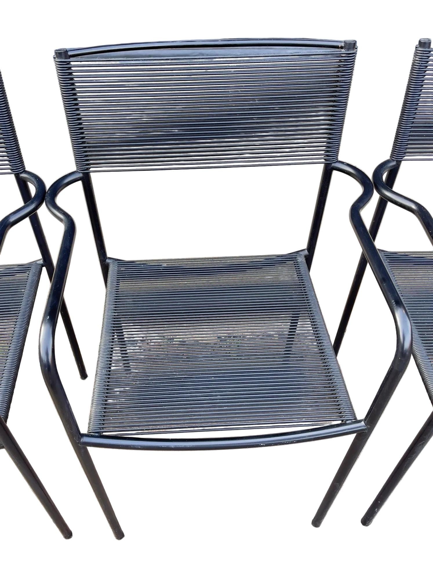 Vintage Italian Spaghetti Strap Armchairs Modèle 131 Attributed to Giandomenico Belotti for - 7