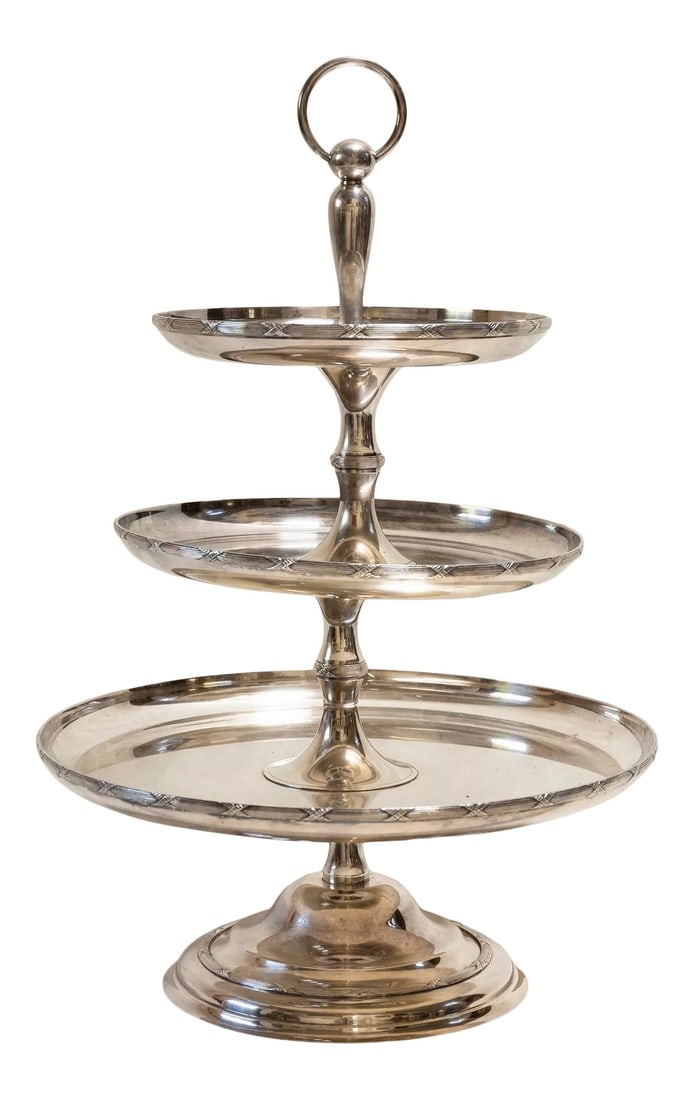 Circa 1880 French Silverplate Three-Tier Dessert Stand (1 of 8)