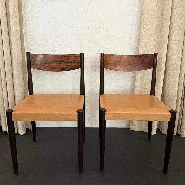 Set of Four Scandinavian Modern Rosewood Dining Chairs by Poul Volther - 6