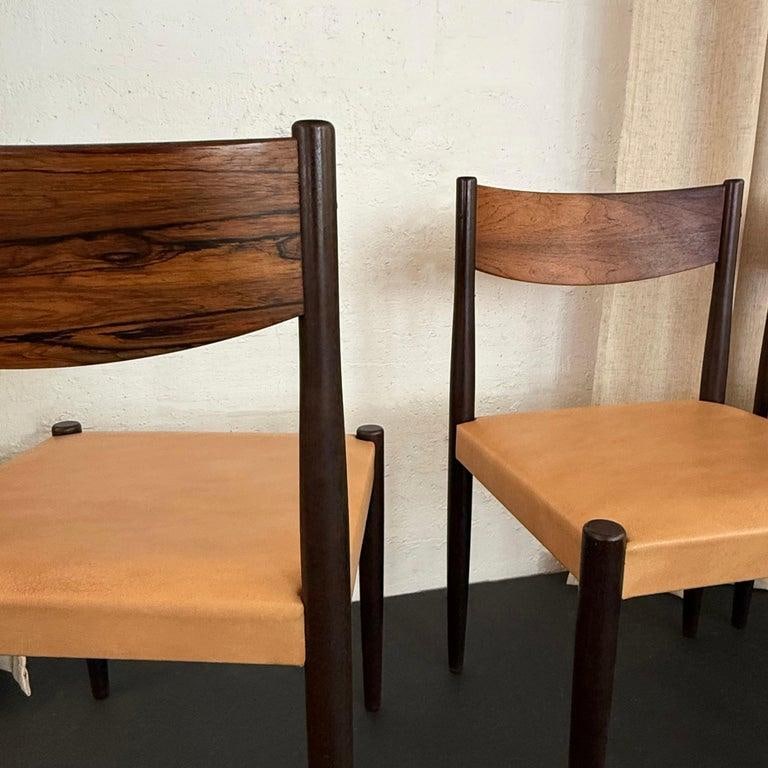 Set of Four Scandinavian Modern Rosewood Dining Chairs by Poul Volther - 8