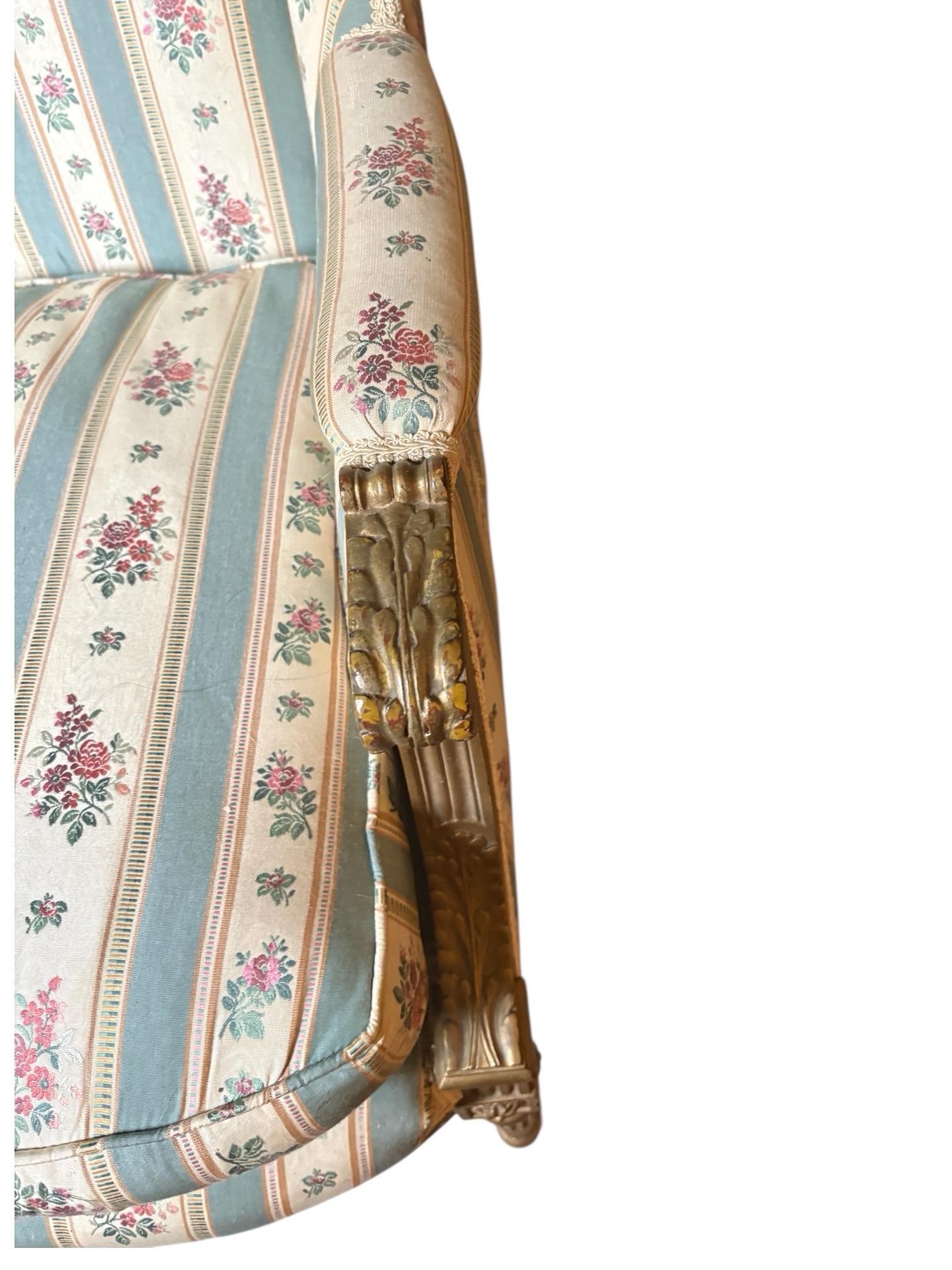 Louis XVI Late 19th C French Gilt Wood Bergere - 4