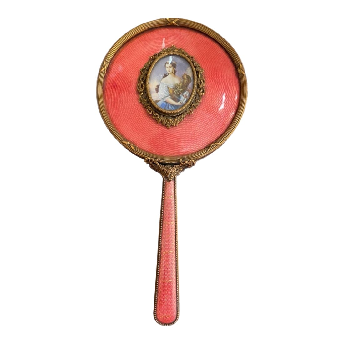 19th Century Austria Gouilloche Louis XVI Style Belle Epoch Era Hand Mirror (1 of 9)