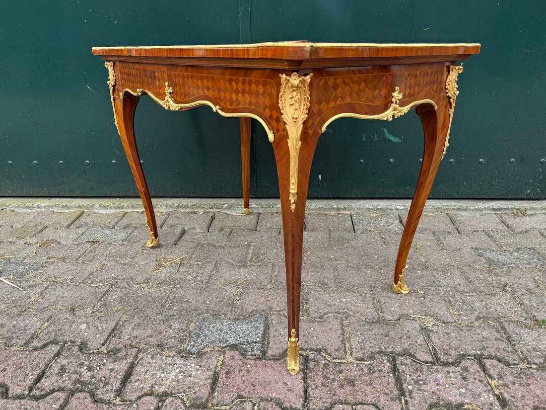 1840s French Neoclassical Mahogany Gilt Bronze Table 1pc Art - 7