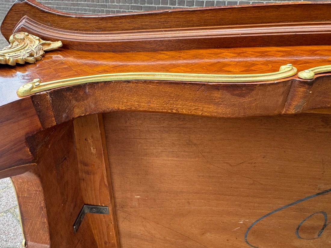 1840s French Neoclassical Mahogany Gilt Bronze Table 1pc Art - 9