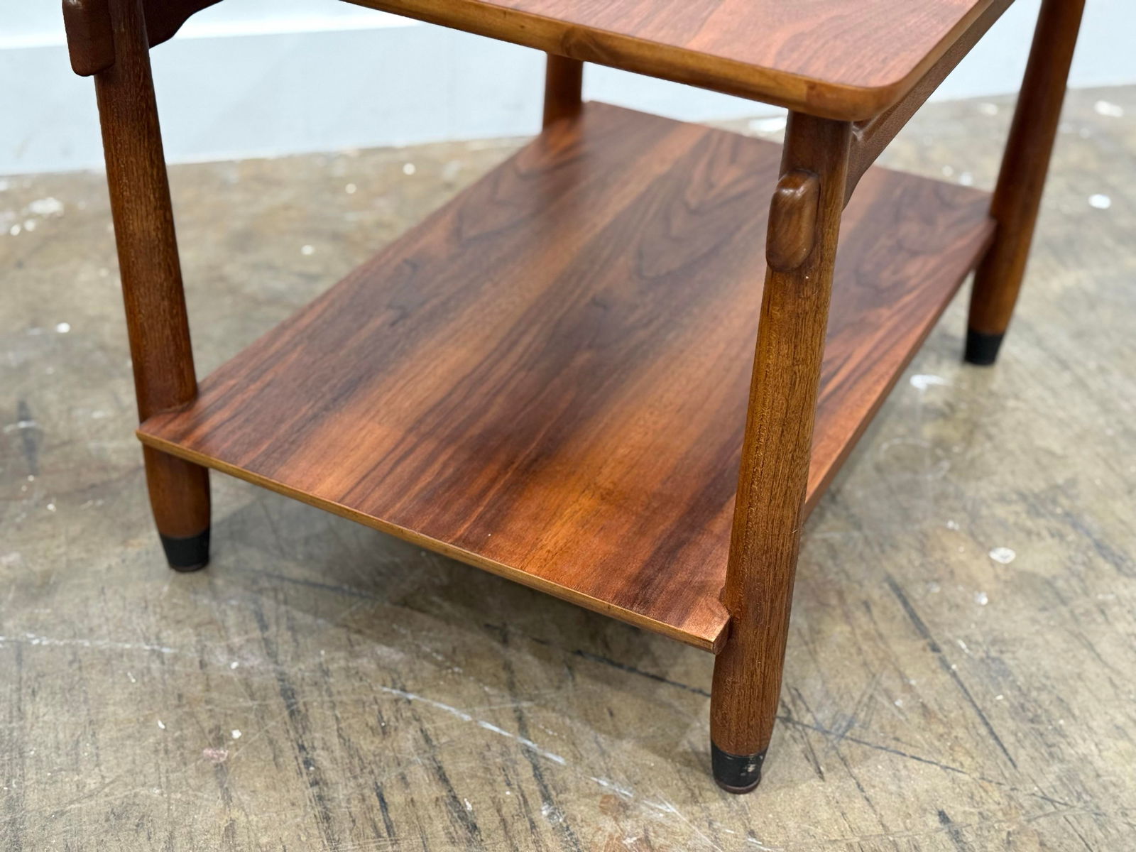 Pair of 1960s Mid Century Lane "Monte Carlo" Side or End Tables - Walnut + Mosaic Tile - 5