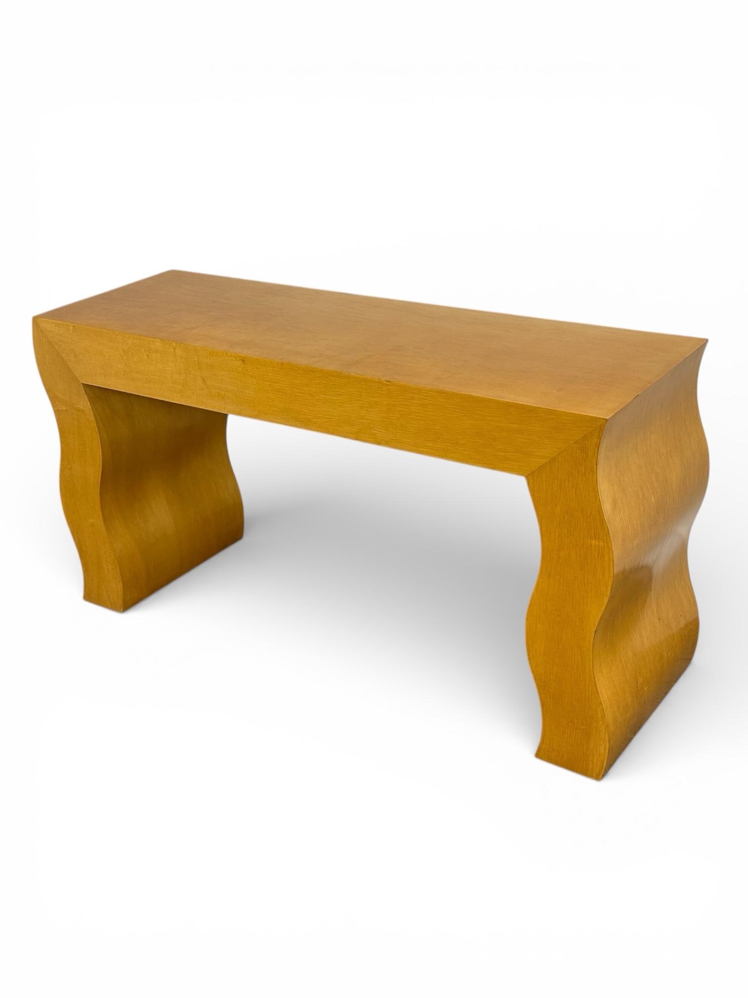 Vintage French Post Modern Console Table - Circa 1980s - Maple Entry Table - 12