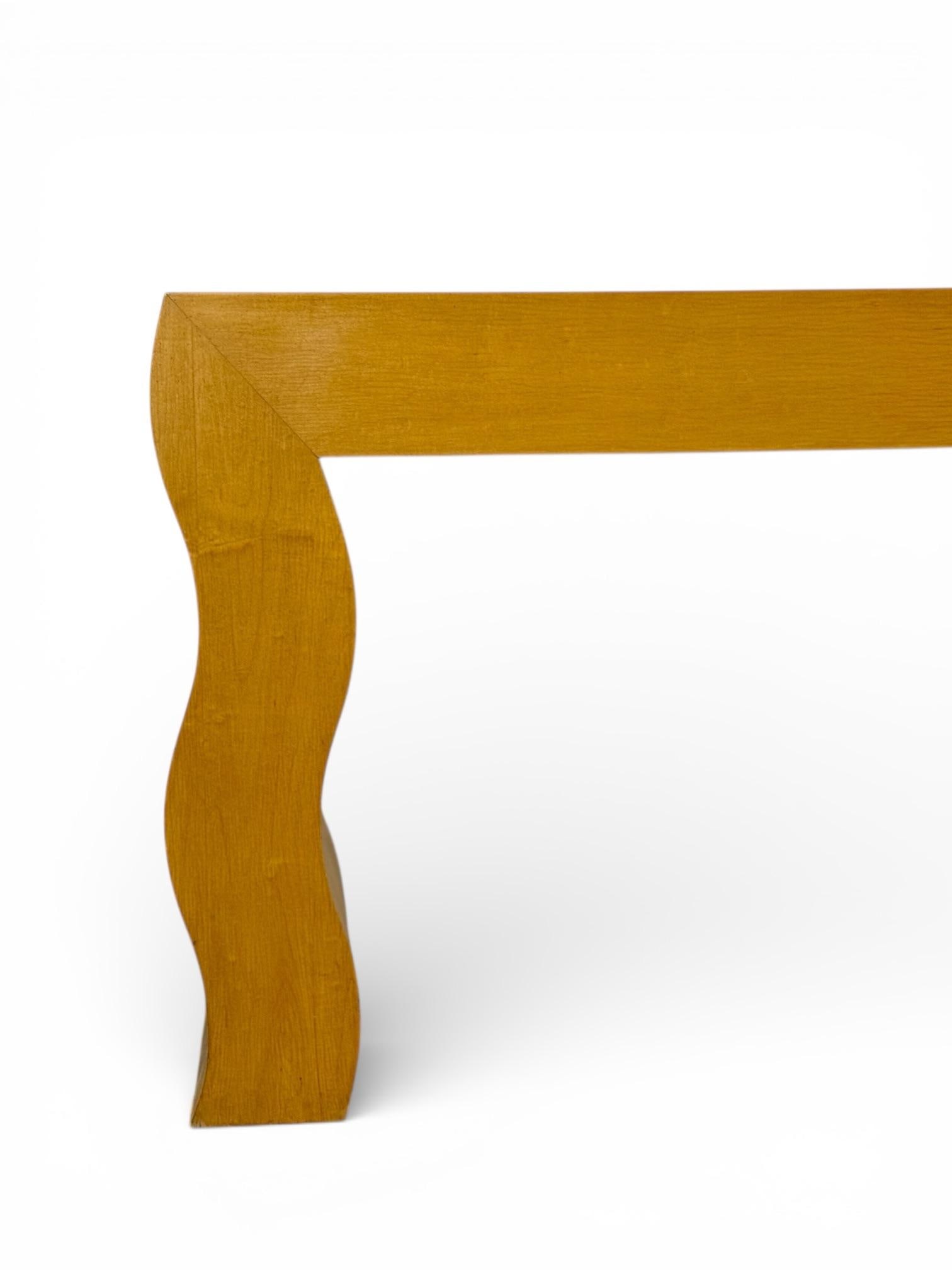 Vintage French Post Modern Console Table - Circa 1980s - Maple Entry Table - 4