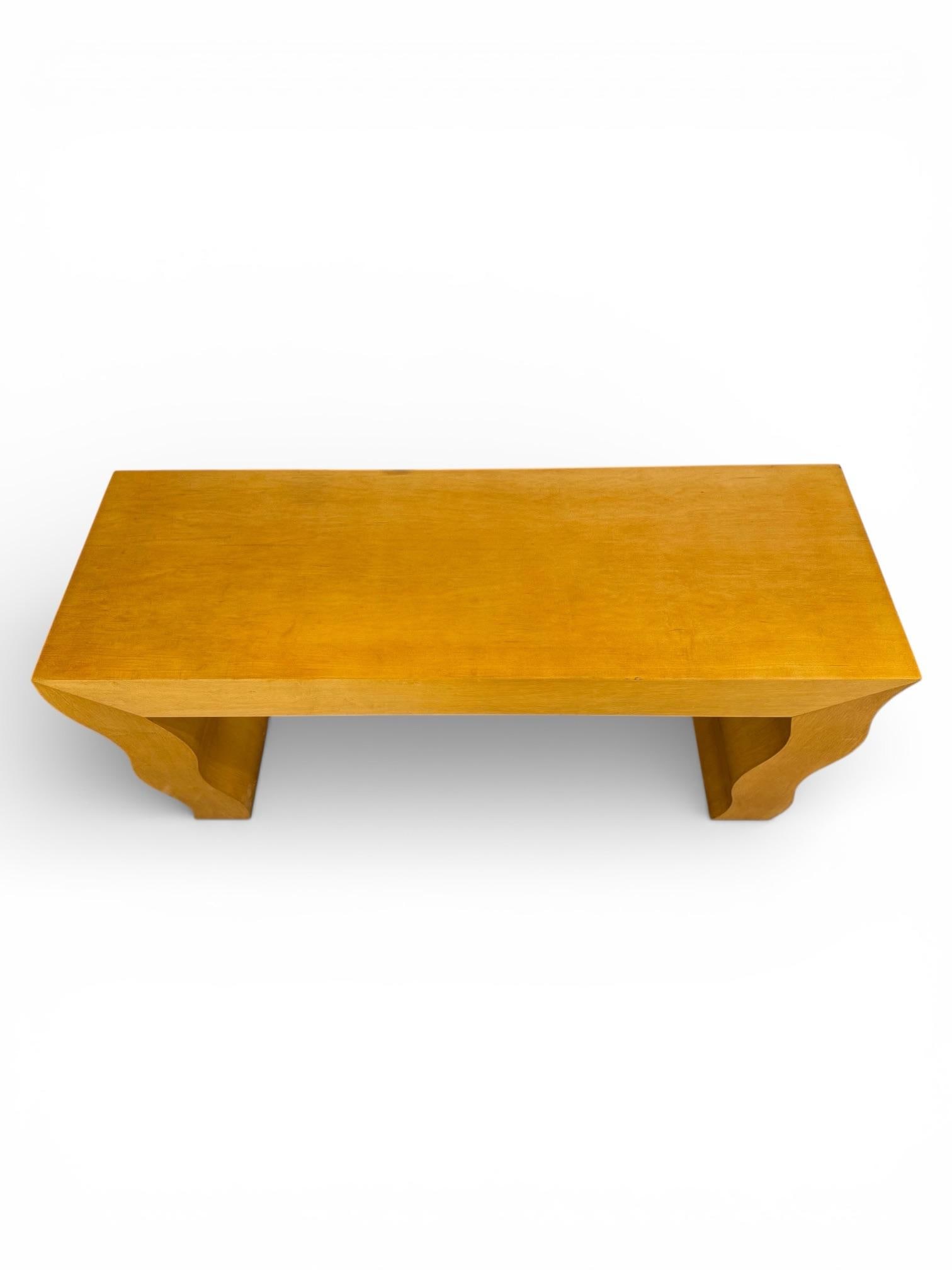 Vintage French Post Modern Console Table - Circa 1980s - Maple Entry Table - 5