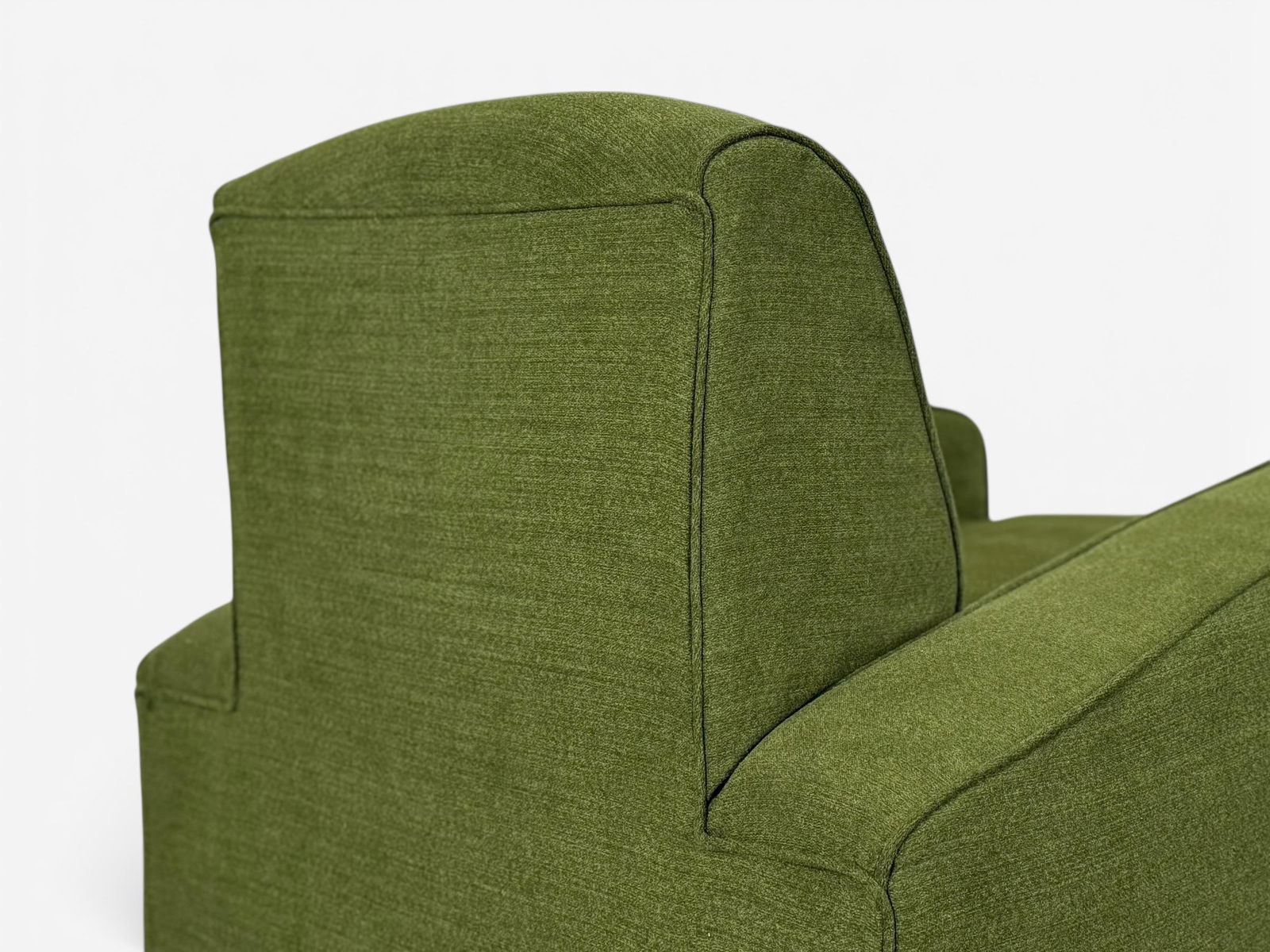 Pair Art Deco Club Chairs - France Circa 1930s - Green Velvet Speed Armchairs - 8