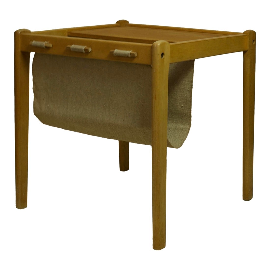 Danish Modern Oak Magazine Rack by Brdr. Furbo, C. 1970s (1 of 6)