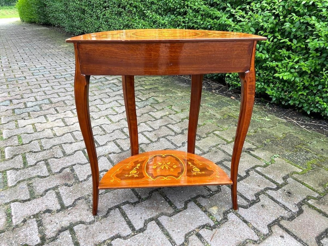 1970 French Louis XVI Mahogany Bronze Side Table – 1 Pc - 6