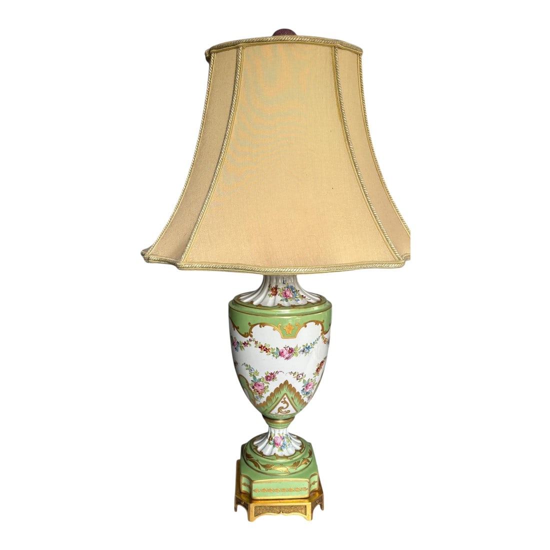 Late 19th C Sevres Style Lamp Hand Painted and Hand Gilded in Louis XVI Style (1 of 5)
