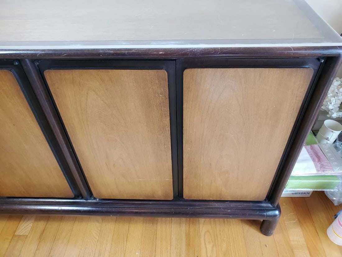 Vintage Mount Airy Mid-Century Modern Credenza Two-Tone Walnut Finish - 11