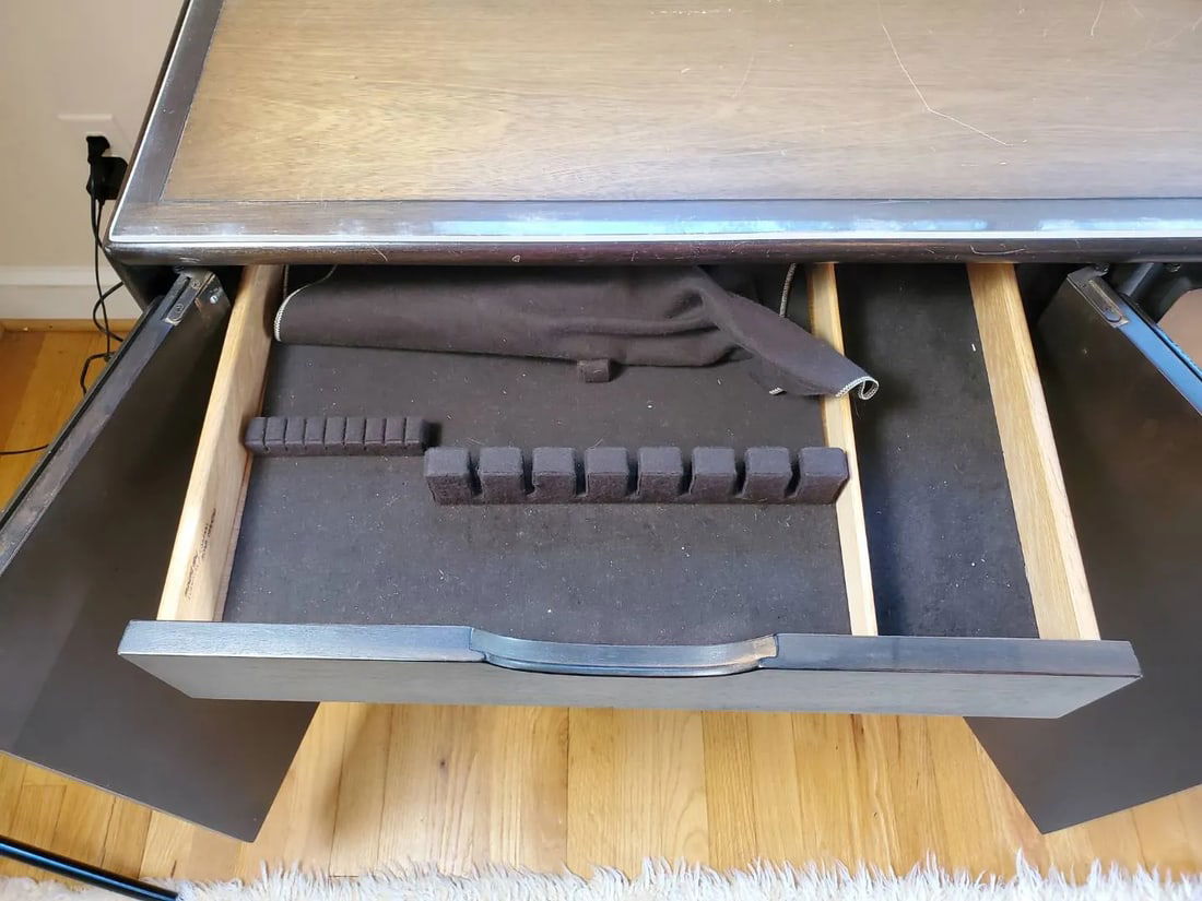 Vintage Mount Airy Mid-Century Modern Credenza Two-Tone Walnut Finish - 13