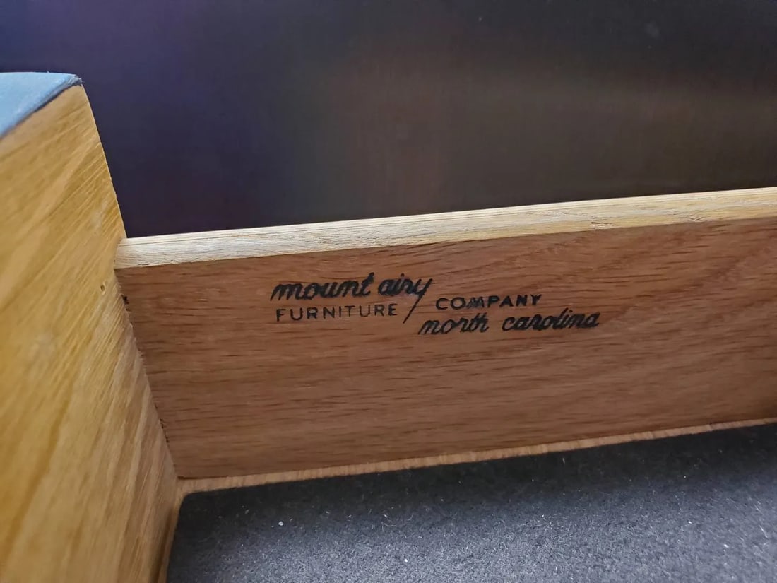 Vintage Mount Airy Mid-Century Modern Credenza Two-Tone Walnut Finish - 5