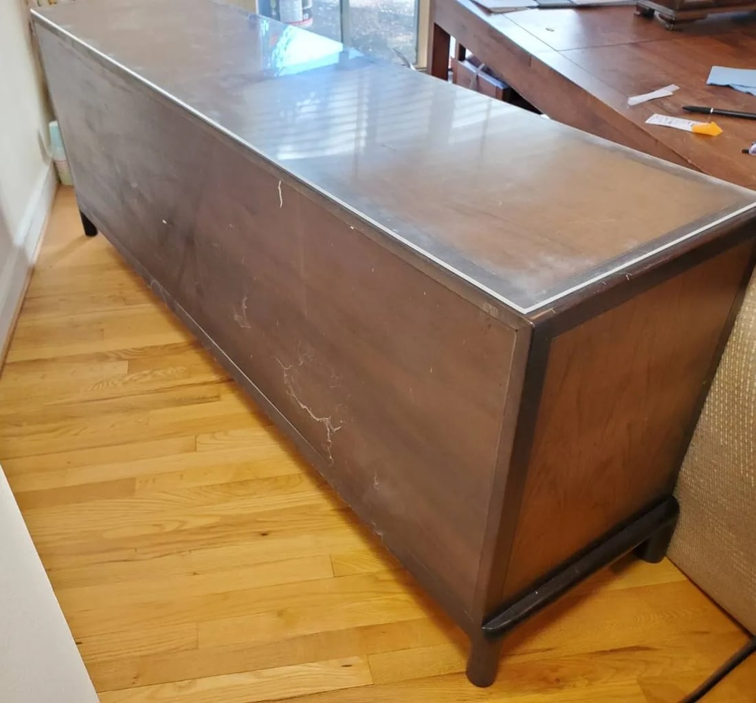 Vintage Mount Airy Mid-Century Modern Credenza Two-Tone Walnut Finish - 7