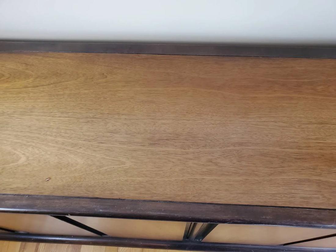 Vintage Mount Airy Mid-Century Modern Credenza Two-Tone Walnut Finish - 8