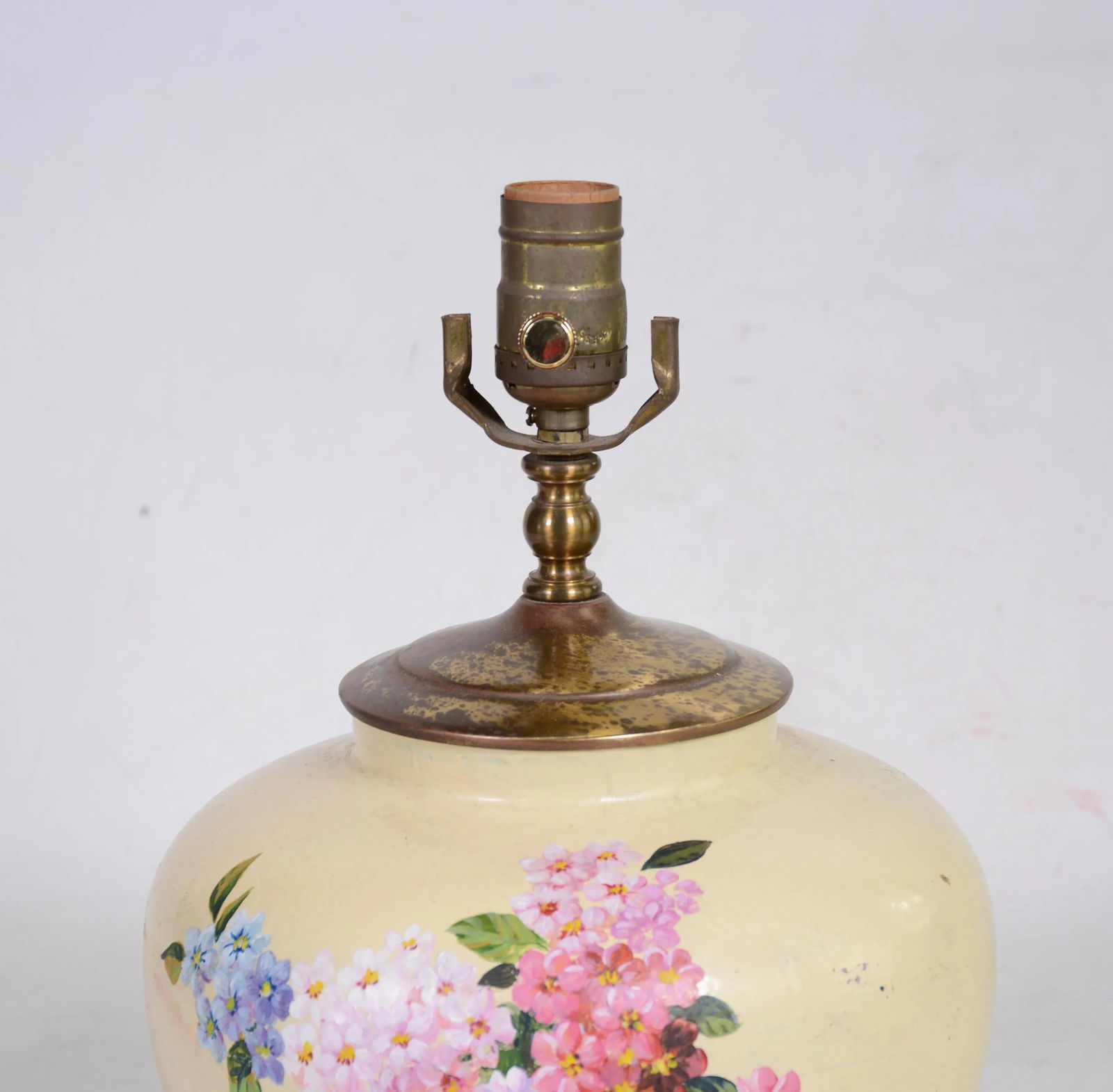 Hand-Painted Flower Porcelain Vase Table Lamp - 5