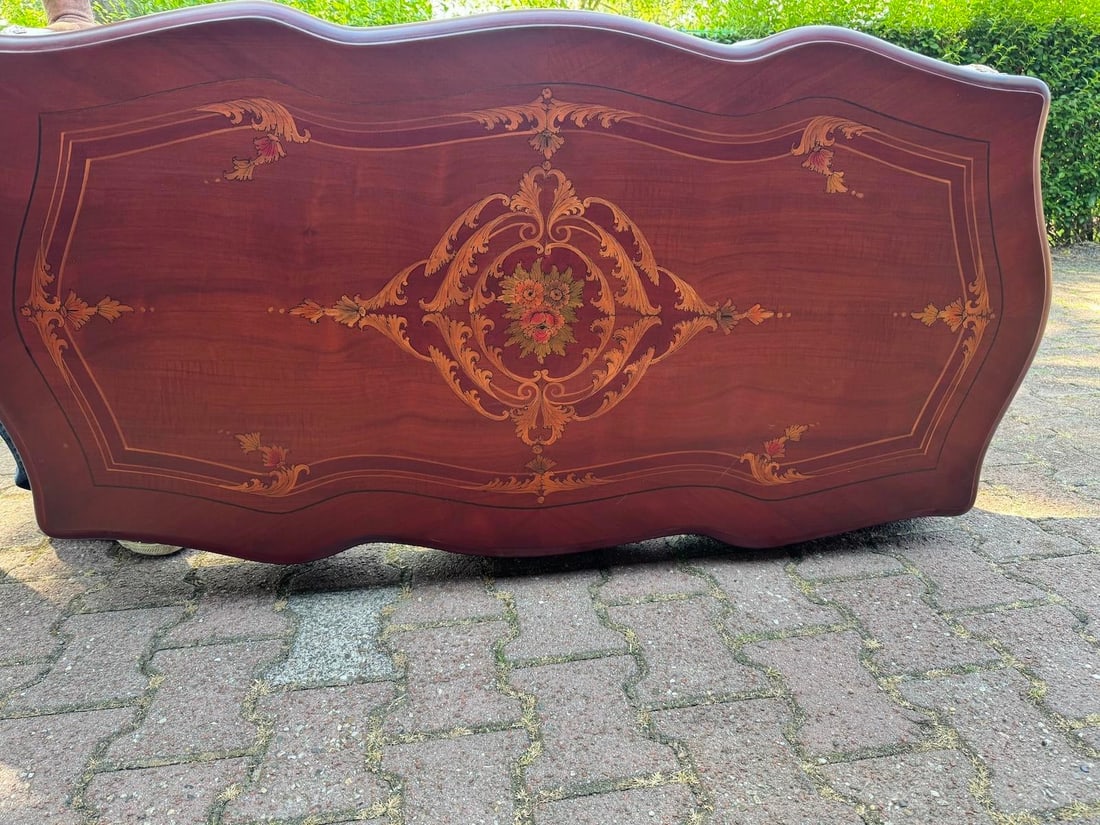 Circa 1970 French Louis XVI Mahogany Bronze Writing Desk - 9