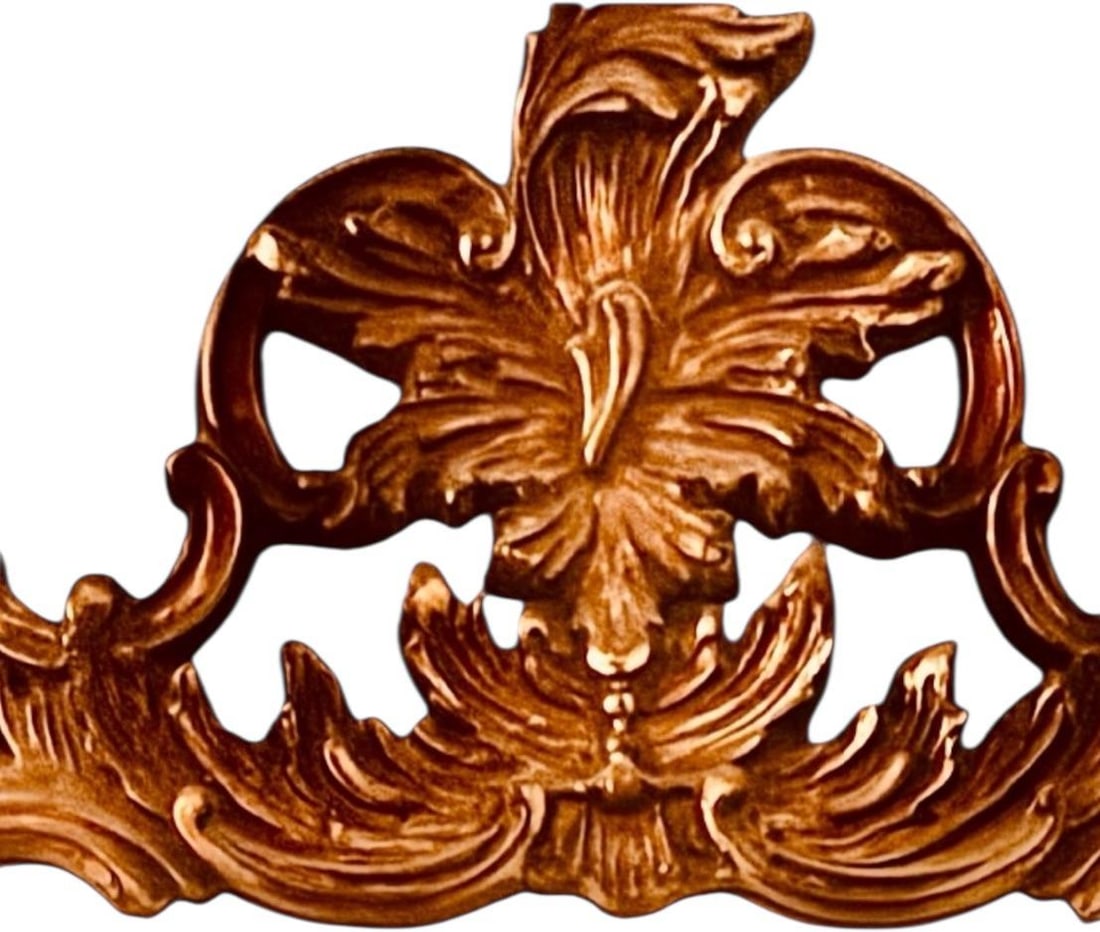 1960s Rococo Gilded Carved Wood Mirror Midcentury - 2