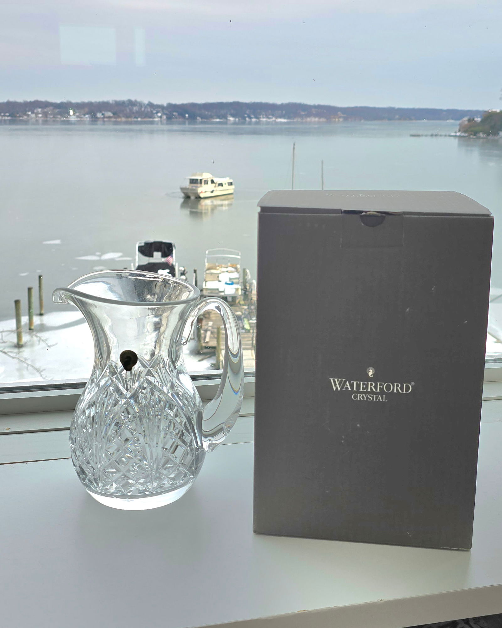 Vintage Waterford Crystal Set With Original Boxes & Labels - O'Mara 10" Bowl, Waterville Pitcher & F - 3